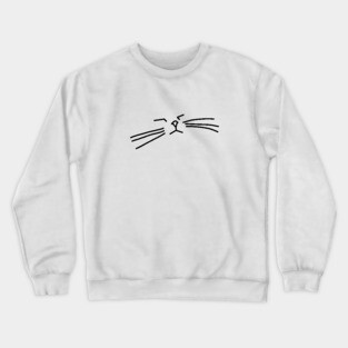 Cat Minimal Animals Doodle Crewneck Sweatshirt