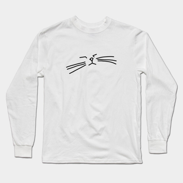 Cat Minimal Animals Doodle Long Sleeve T-Shirt by ellenhenryart