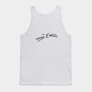 Cat Minimal Animals Doodle Tank Top