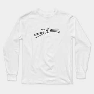 Cat Minimal Animals Doodle Long Sleeve T-Shirt