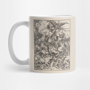The Four Horsemen from The Apocalypse Albrecht Dürer (1498) - Black Mug