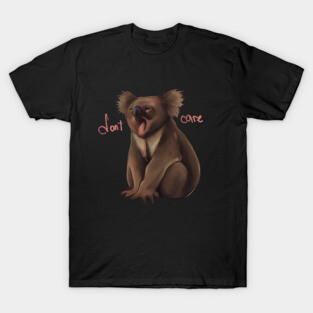 Cute lazy koala bear don’t care(on blue jeans) T-Shirt