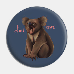 Cute lazy koala bear don’t care(on blue jeans) Pin