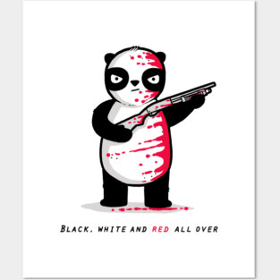 BLACK WHITE AND RED ALL OVER Posters and Art