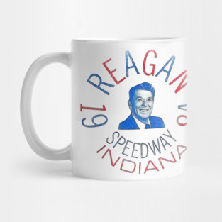 Reagan Indiana Speedway 1984 / Retro Faded Style Mug
