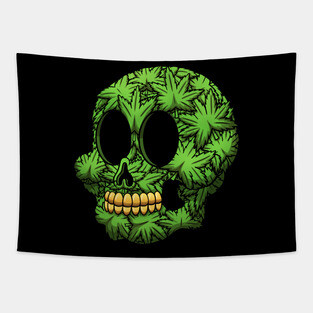 Weed Skull Tapestry