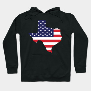 Texas State Shaped Flag Background Hoodie