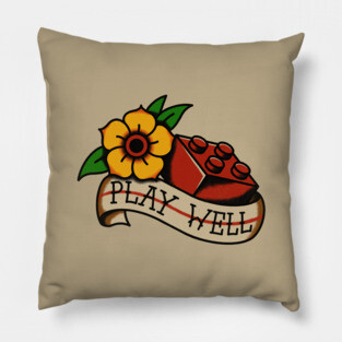 Lego tattoo Pillow