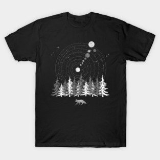 Alone Time - Solar System Nature Fox T-Shirt