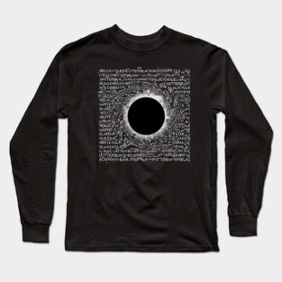 Black hole typography Long Sleeve T-Shirt