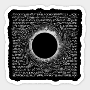 Black hole typography Sticker
