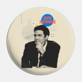 Norm Macdonald || Retro Vintage 80s Style || Fan Art Design| Pin