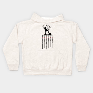 Eddie Munson Guitar Tuning Kids Hoodie