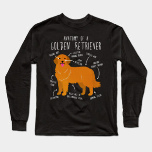 Golden Retriever Anatomy Long Sleeve T-Shirt