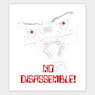 No disassemble Johnny Five ! Sticker