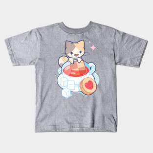 Tea Time Cat Kids T-Shirt