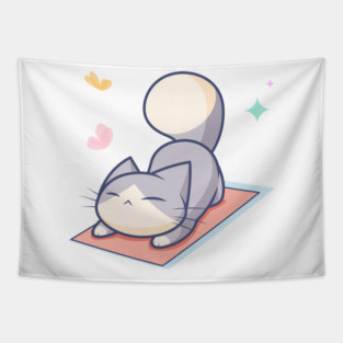 Yoga Cat Tapestry