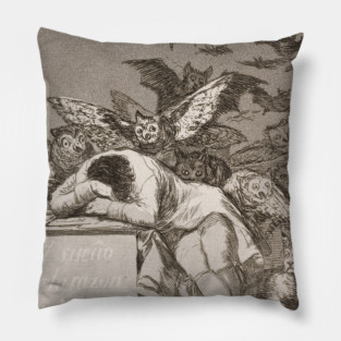 The Sleep of Reason Produces Monsters by Francisco Goya Pillow