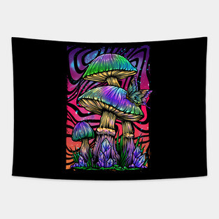 Space Magical Mushroom Tapestry