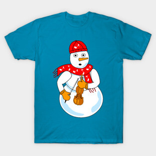 Violin Snowman T-Shirt