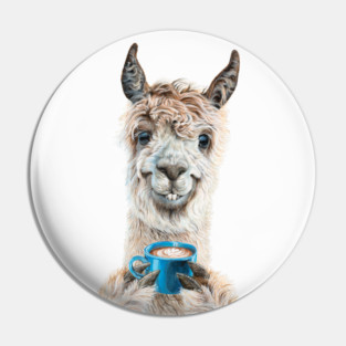 Llama Latte Pin