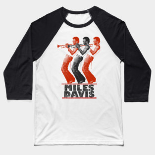 Miles Davis || Vintage Retro Style || Fan Art Design| Baseball T-Shirt