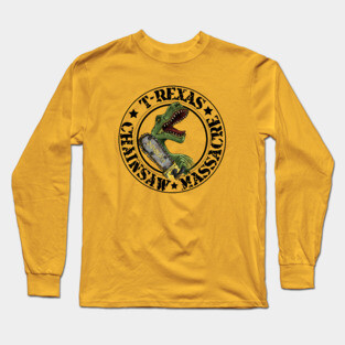 T-rex, T-rexas chainsaw massacre, dinosaur horror Long Sleeve T-Shirt