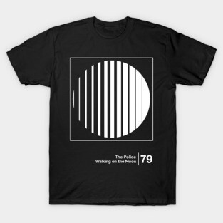 Walking on the Moon / Minimalist Graphic Artwork Design T-Shirt