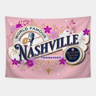 Nashville Vintage (Pink) Tapestry