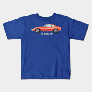 Opel GT, Red, other colors available on request. Kids T-Shirt