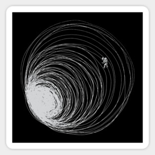 Black Hole Astronaut Lost in Space by Tobe Fonseca Sticker