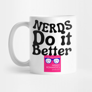 Nerds Do it Better - Pink Nerdy Romantics Logo Mug