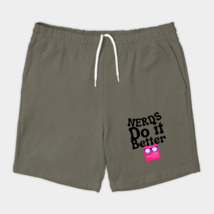 Nerds Do it Better - Pink Nerdy Romantics Logo Shorts