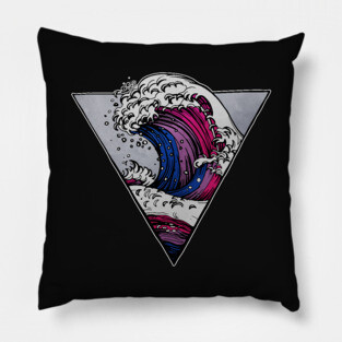 Bisexual LGBT Wave Pillow