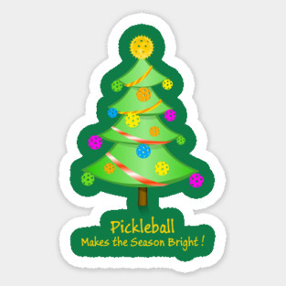 Pickleball Makes the Season Bright Sticker