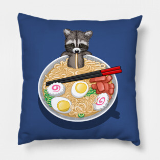Raccoon Ramen Pillow