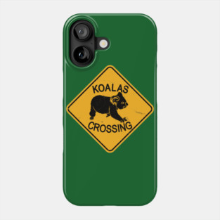 Koala Bear Road Sign - Koalas Crossing Phone Case