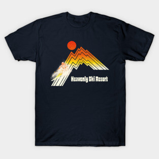 Heavenly Ski Resort 70s/80s Retro Souvenir Style Skiing T-Shirt