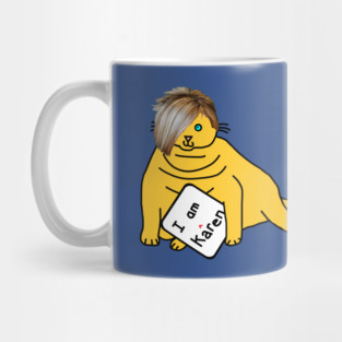 Chonk Cat with Karen Hair Memes Mug