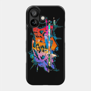Japanese KANJI Graffiti SHIDENISSEN (Glitch Style) Phone Case