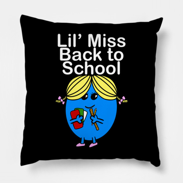 Lil Miss Back To School Pillow by belownormal