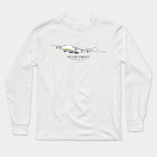 Antonov 225 Mryia Ukraine Jumbo Jet Cargo Airplane Long Sleeve T-Shirt