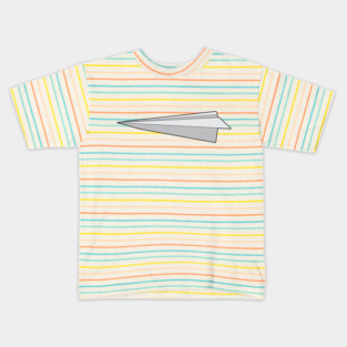 Origami Paperplane Paper plane simple minimal art Kids T-Shirt
