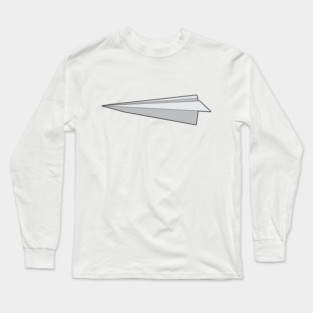 Origami Paperplane Paper plane simple minimal art Long Sleeve T-Shirt