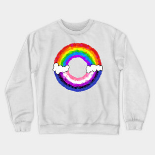 Rainbow genderfluid Crewneck Sweatshirt