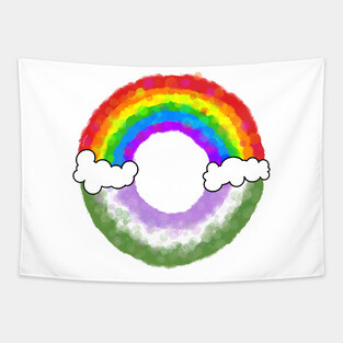 Rainbow genderqueer Tapestry