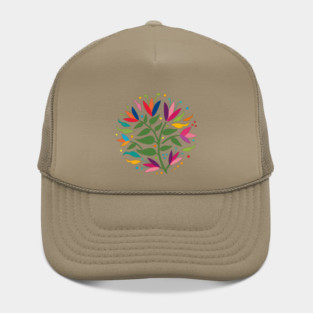Spring Colorful Flowers by Akbaly T-Shirt Hat