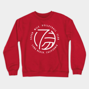 7 Mile Beach Volleyball Club (White Logo) Crewneck Sweatshirt