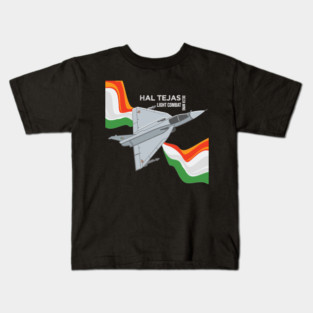 HAL Tejas Indian Fighter Fighterjet Aircraft India Pride Kids T-Shirt