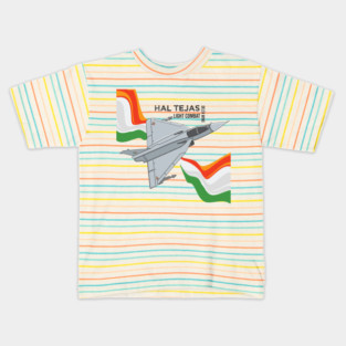 HAL Tejas Indian Fighter Fighterjet Aircraft India Pride Kids T-Shirt